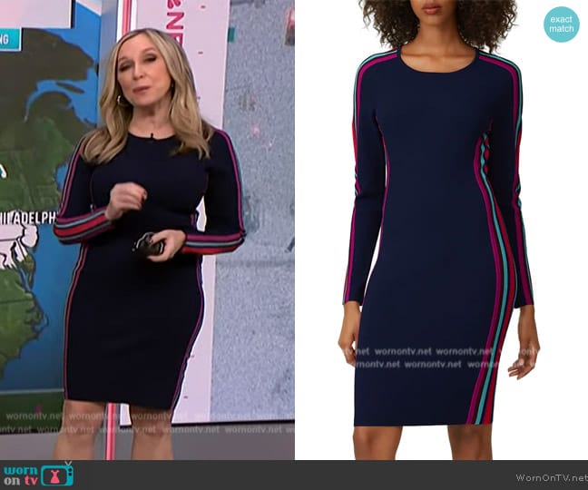 Milly Racer Stripe Dress worn by Michelle Grossmann on NBC News Daily