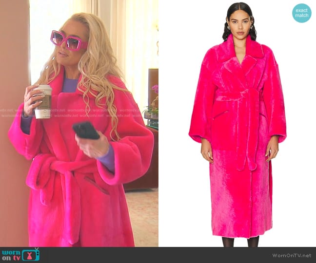 Nour Hammour Zsazsa Coat worn by Erika Jayne on The Real Housewives of Beverly Hills