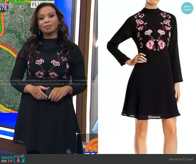 Nanette Lepore Floral Embroidered Dress worn by Adelle Caballero on Today