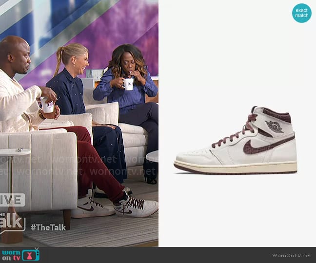 Nike Air Jordan 1 x A Ma Maniére Sneaker worn by Akbar Gbajabiamila on The Talk