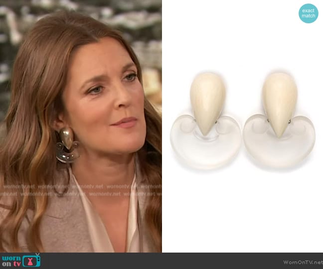 Patricia Von Muslin Ear Clips worn by Drew Barrymore on The Drew Barrymore Show