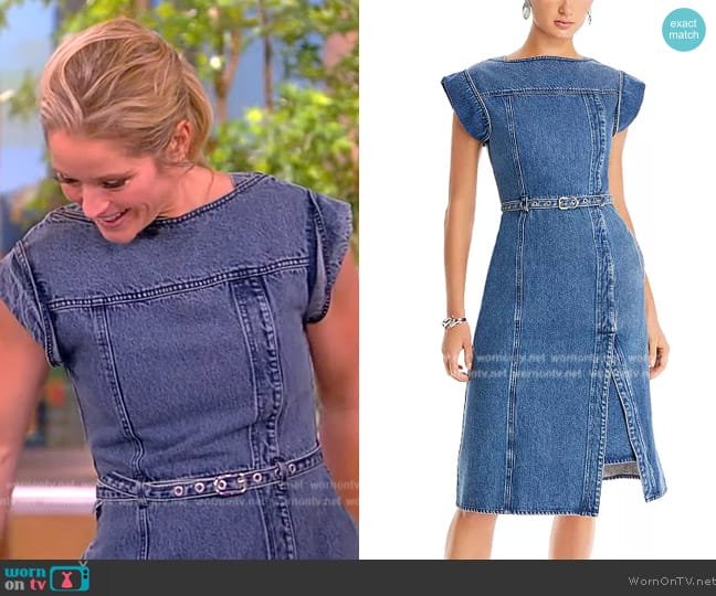 3.1 Phillip Lim Belted Denim Dress worn by Sara Haines on The View