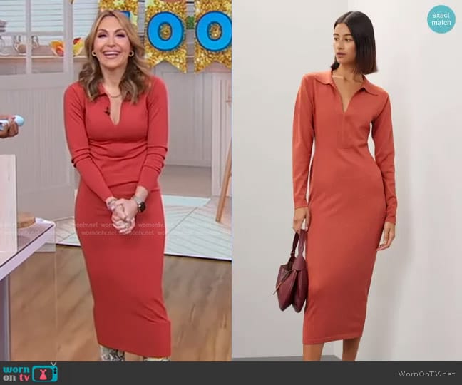 Ronny Kobo Polo Sweater Dress worn by Lori Bergamotto on Good Morning America