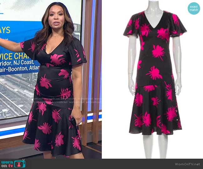 Prabal Gurung Collective Floral Midi Dress worn by Adelle Caballero on Today