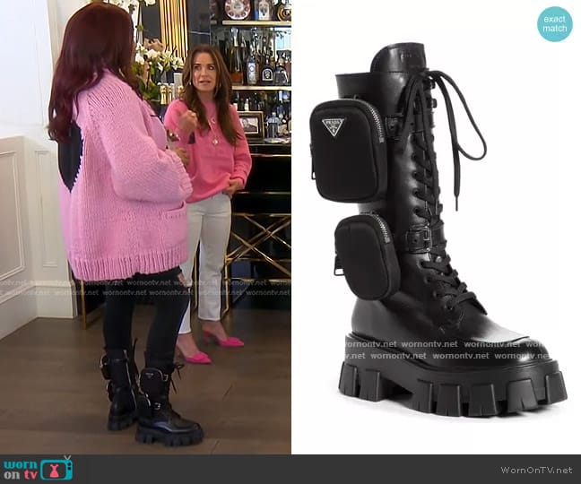 Prada Monolith Mini Bag Knee High Boot worn by Garcelle Beauvais on The Real Housewives of Beverly Hills