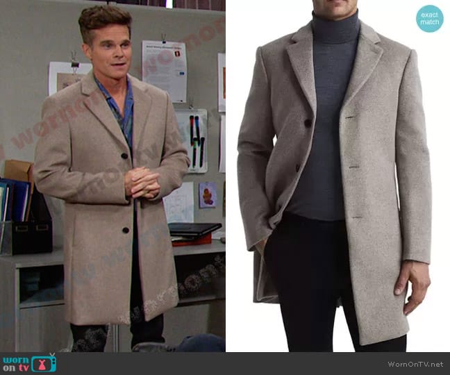 Reiss Gable Wool-Blend Coat worn by Leo Stark (Greg Rikaart) on Days of our Lives