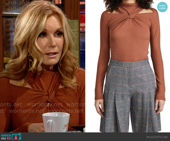 Rejina Pyo Maia Top worn by Lauren Fenmore (Tracey Bregman) on The Young and the Restless