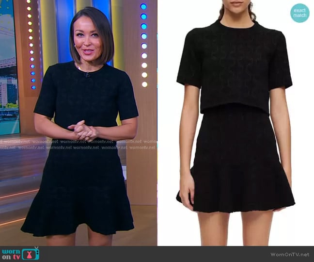 Maje Reve Ruffled Mini Dress worn by Eva Pilgrim on Good Morning America