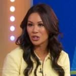 Richelle Peña’s yellow cropped jacket and pants on Good Morning America