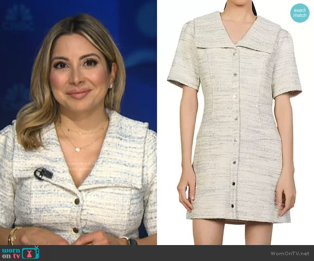 Sandro Bethany Tweed Dress worn by Silvana Henao on NBC News Daily