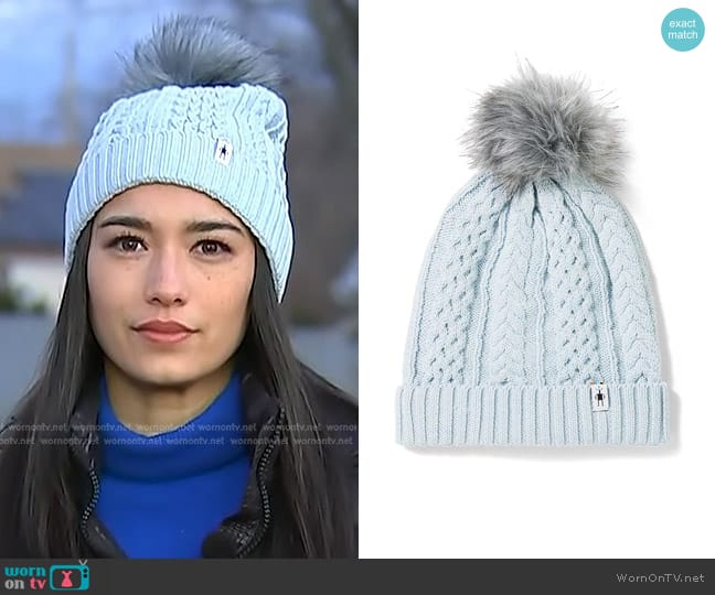 Smartwool Lodge Girl Beanie in Winter Sky Heather worn by Emilie Ikeda on Today