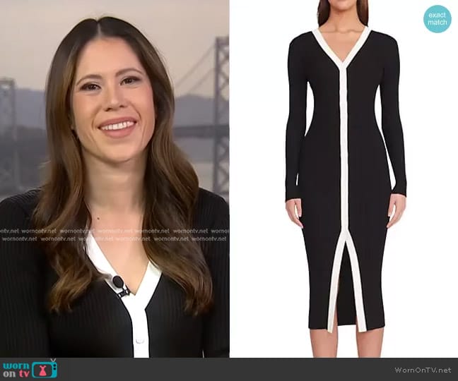 Staud Shoko Sweater Dress worn by Deirdre Bosa on NBC News Daily