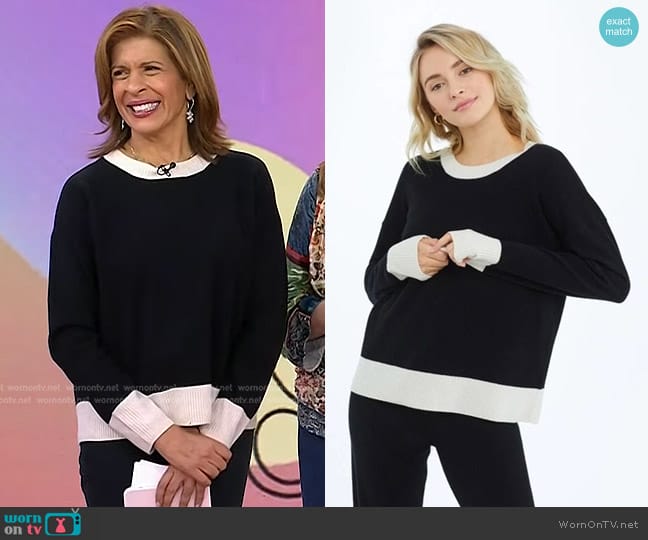 Summersalt The Coziest Cashmere Crew Sweater worn by Hoda Kotb on Today