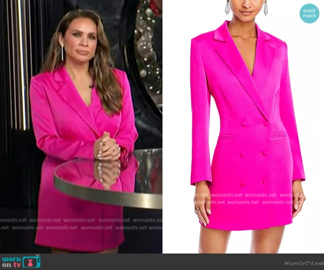 WornOnTV: Carolina’s pink blazer dress on E! News | Carolina Bermudez ...