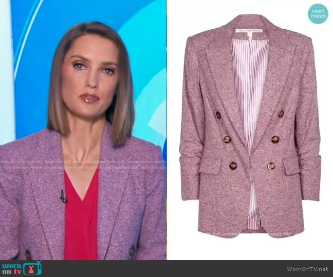 Veronica Beard Beacon Dickey Jacket worn by Kayna Whitworth on Good Morning America