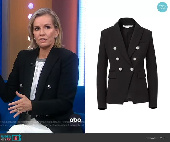 Veronica Beard Miller Dickey Jacket in Black with Silver Buttons worn by Dr. Jennifer Ashton on Good Morning America