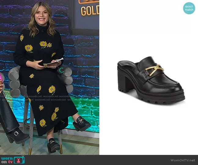 Veronica Beard Wynter Lug Sole Mule worn by Jenna Bush Hager on Today