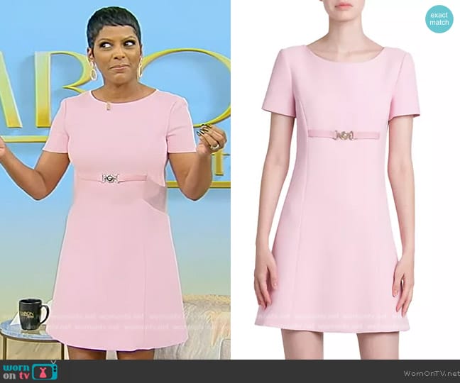 Versace Double Crepe Belted Minidress worn by Tamron Hall on Tamron Hall Show