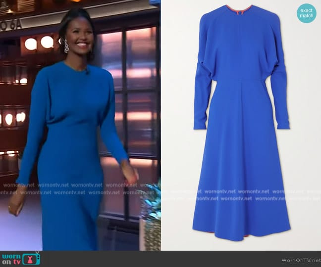 WornOnTV: Ubah’s blue long sleeve dress on The Kelly Clarkson Show ...