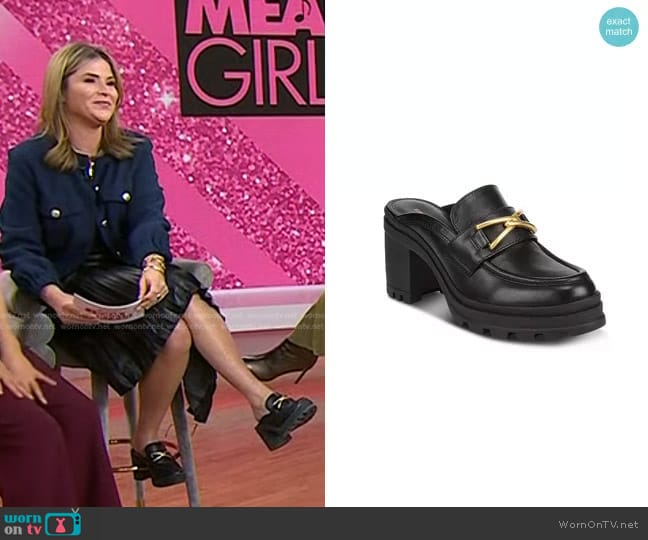 Veronica Beard Wynter Lug Sole Mule worn by Jenna Bush Hager on Today