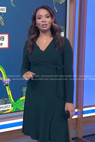 Adelle’s green wrap dress on Today