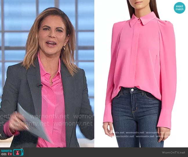 WornOnTV: Natalie’s grey suit and pink blouse on The Talk | Natalie ...