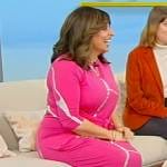 Aleeza Ben Shalom’s pink tie dye tie waist dress on Tamron Hall Show