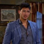 Alex’s navy geometric print shirt on Days of our Lives