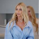 Alexia’s blue drawstring blouse on The Real Housewives of Miami