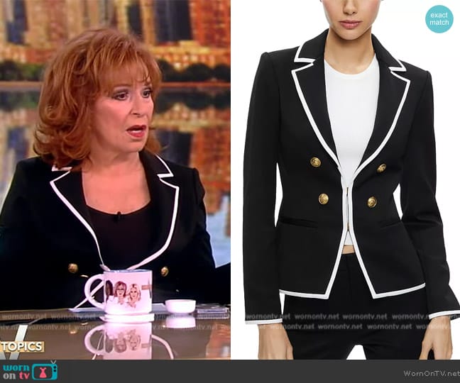 Alice and Olivia Mya Contrast Blazer worn by Joy Behar on The View