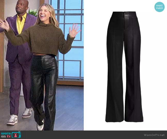 WornOnTV: Amanda’s leather pants and cropped sweater on The Talk ...