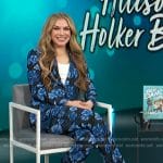 Allison Holker’s blue floral blazer on Access Hollywood