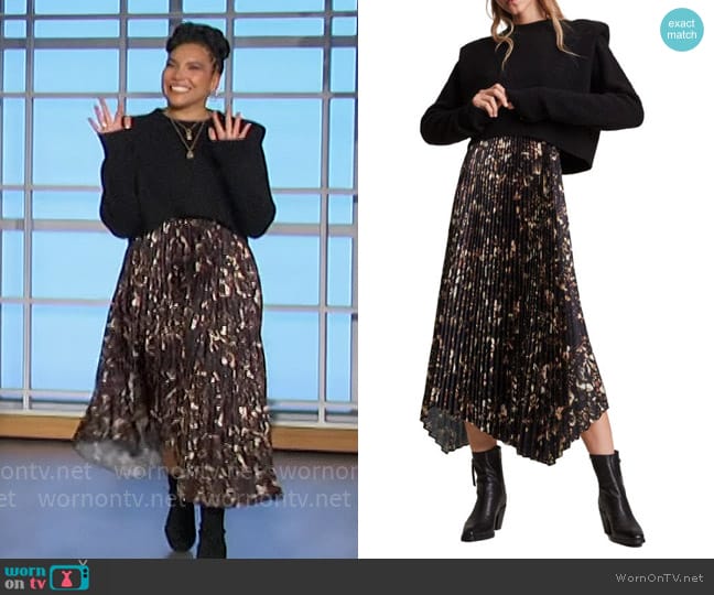 All Saints Leia Kettu Dress worn by Emmy Raver-Lampman on The Talk