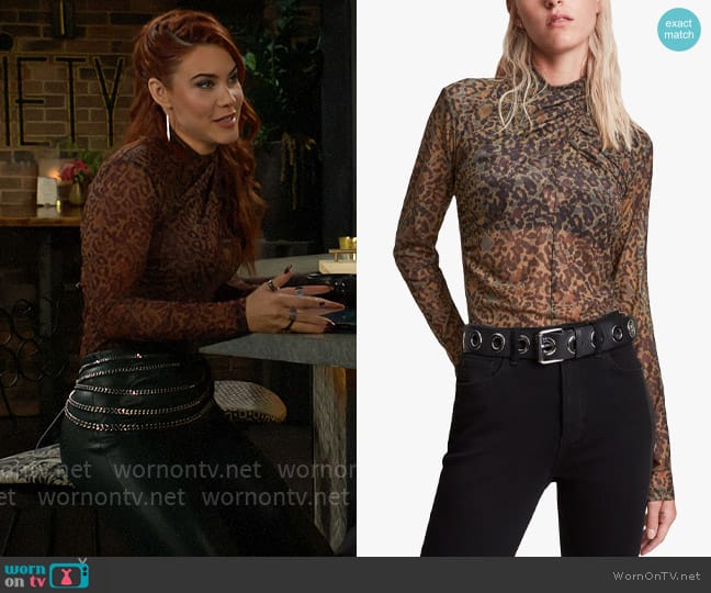 All Saints Tia Top worn by Sally Spectra (Courtney Hope) on The Young and the Restless