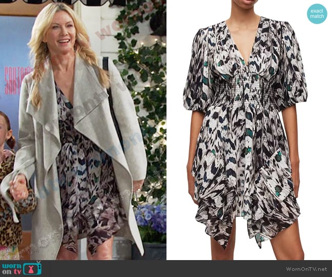 All Saints Ciara Ines Dress worn by Kristen DiMera (Stacy Haiduk) on Days of our Lives