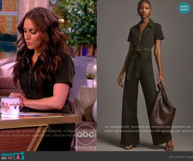 Good American Fit For Success Palazzo Jumpsuit worn by Alyssa Farah Griffin on The View