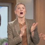 Amanda’s brown and green plaid blazer on The Talk