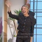 Amanda’s checked tweed jacket and shorts set on The Talk