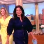 Ana’s puff sleeve denim dress on The View