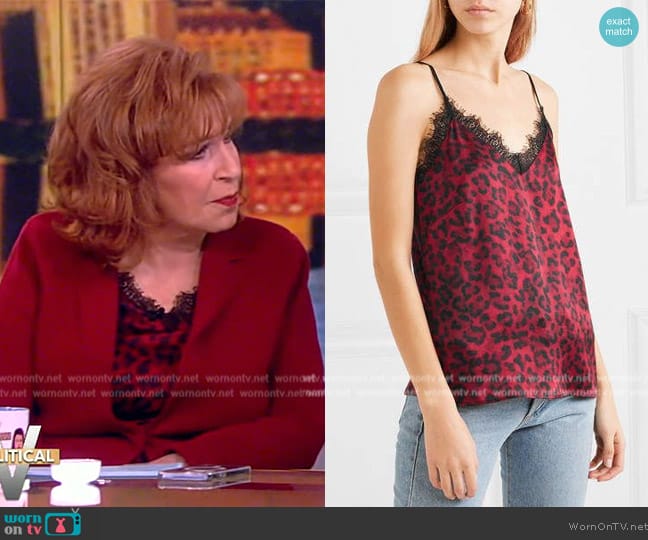 Anine Bing Leopard Trim Cami worn by Joy Behar on The View