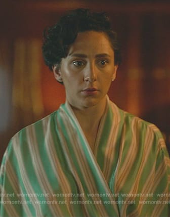 Anna's stripe green robe on Death and Other Details