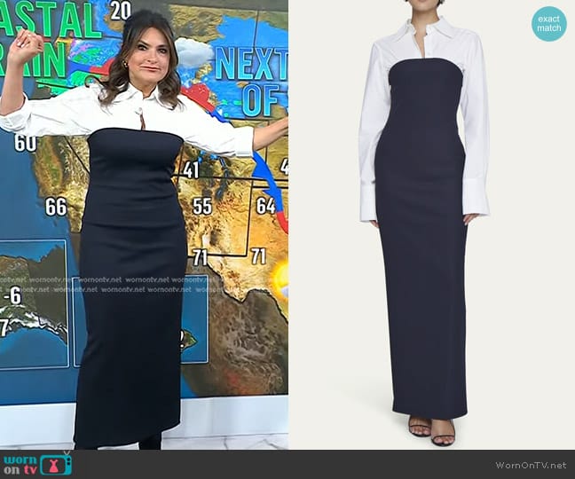 Anna Quan Austen Long-Sleeve Fitted Maxi Dress worn by Mariska Hargitay on Today