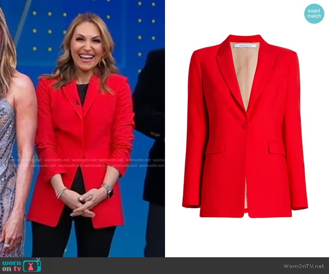 Another Tomorrow Single Button Jacket worn by Lori Bergamotto on Good Morning America