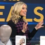 Ashley Bellman’s pink and black plaid sweater and skirt set on CBS Mornings