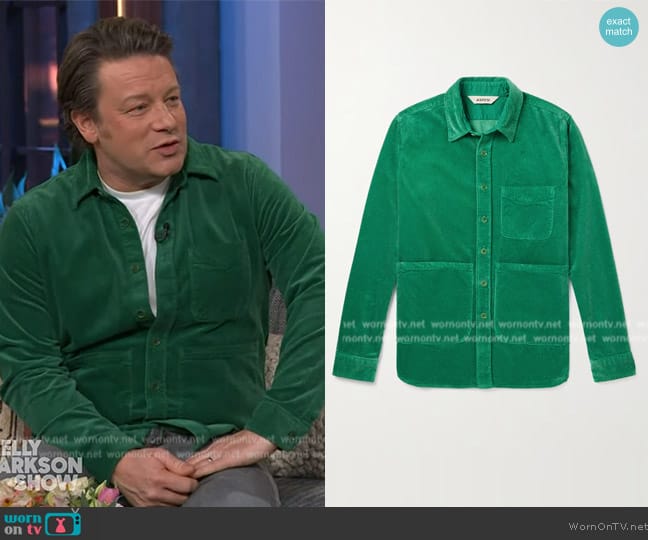 Aspesi Cotton-Corduroy Shirt worn by Jamie Oliver on The Kelly Clarkson Show