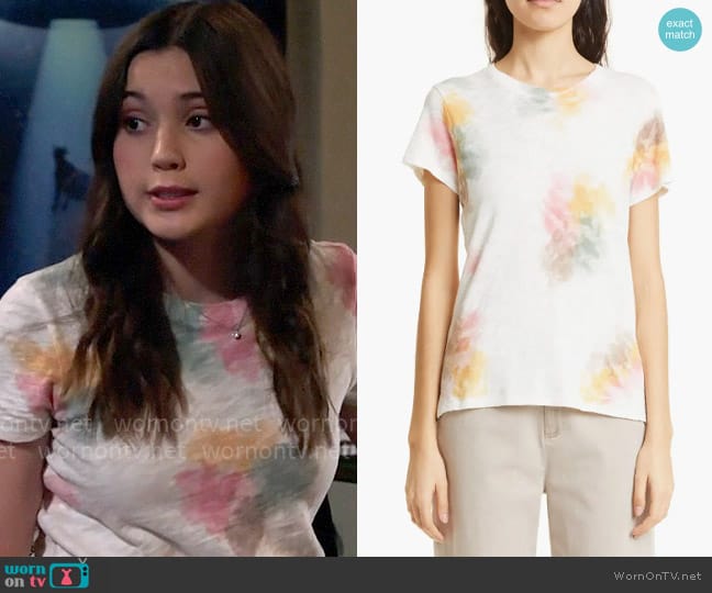 ATM Anthony Thomas Melilo Schoolboy Print Cotton T-Shirt worn by Grace Kearney (Sofia Capanna) on Extended Family