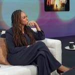 Ava DuVernay’s navy jumpsuit on Access Hollywood