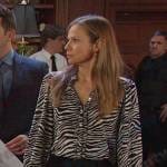 Ava’s zebra print blouse on Days of our Lives