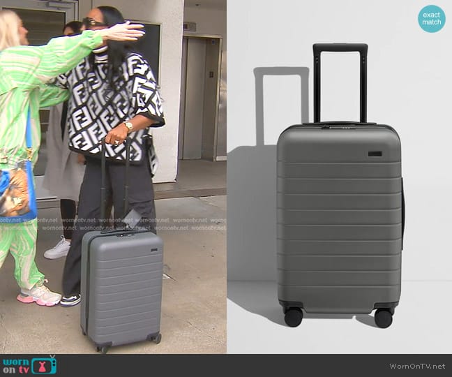 Away The Bigger Carry-On in Asphalt worn by Annemarie Wiley on The Real Housewives of Beverly Hills