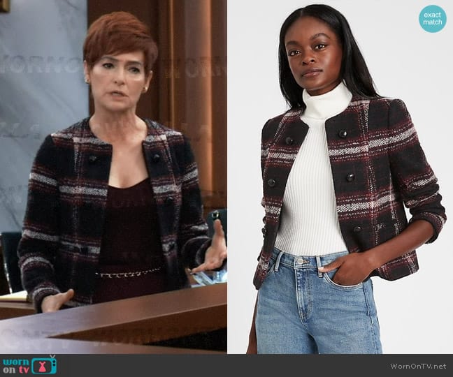 Banana Republic Italian Boucle Jacket worn by Diane Miller (Carolyn Hennesy) on General Hospital